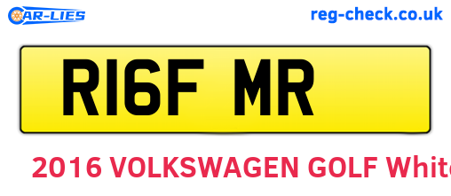 R16FMR are the vehicle registration plates.