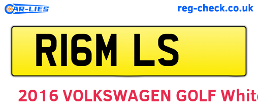 R16MLS are the vehicle registration plates.