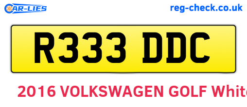 R333DDC are the vehicle registration plates.