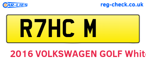 R7HCM are the vehicle registration plates.