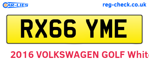 RX66YME are the vehicle registration plates.