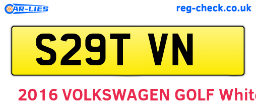 S29TVN are the vehicle registration plates.