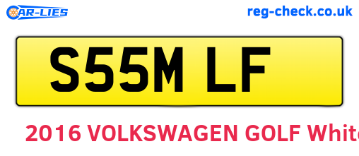 S55MLF are the vehicle registration plates.