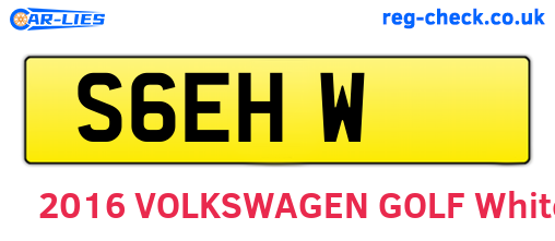 S6EHW are the vehicle registration plates.