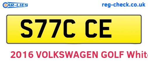 S77CCE are the vehicle registration plates.
