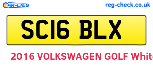 SC16BLX are the vehicle registration plates.