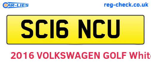 SC16NCU are the vehicle registration plates.