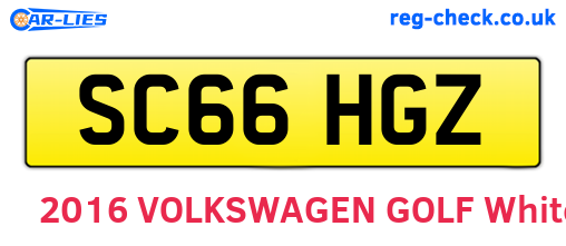SC66HGZ are the vehicle registration plates.