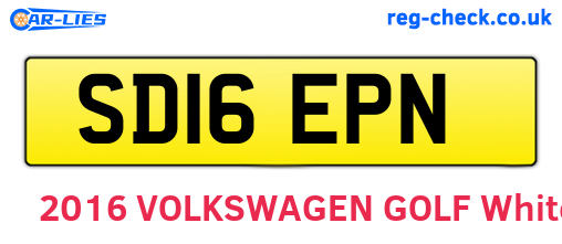 SD16EPN are the vehicle registration plates.