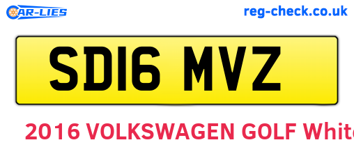 SD16MVZ are the vehicle registration plates.