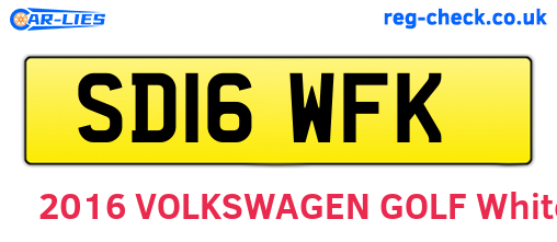 SD16WFK are the vehicle registration plates.
