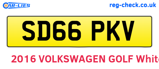 SD66PKV are the vehicle registration plates.