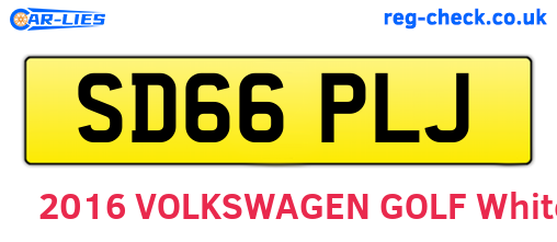 SD66PLJ are the vehicle registration plates.