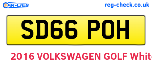 SD66POH are the vehicle registration plates.