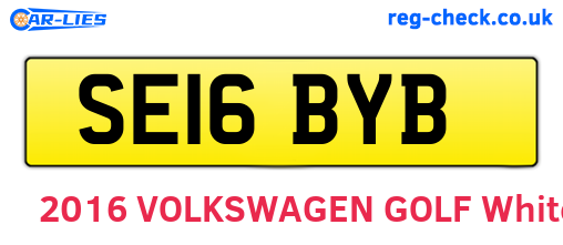 SE16BYB are the vehicle registration plates.