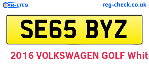SE65BYZ are the vehicle registration plates.