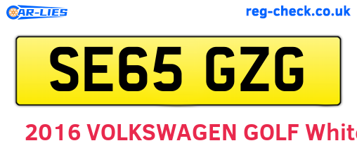 SE65GZG are the vehicle registration plates.
