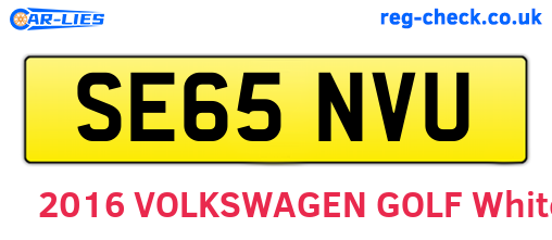 SE65NVU are the vehicle registration plates.