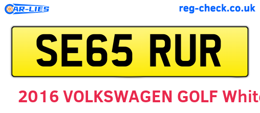 SE65RUR are the vehicle registration plates.