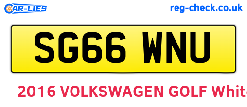 SG66WNU are the vehicle registration plates.