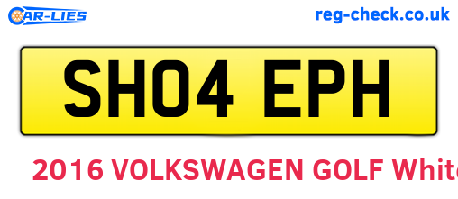 SH04EPH are the vehicle registration plates.
