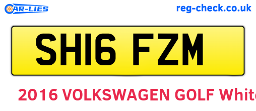 SH16FZM are the vehicle registration plates.