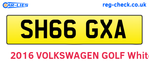 SH66GXA are the vehicle registration plates.