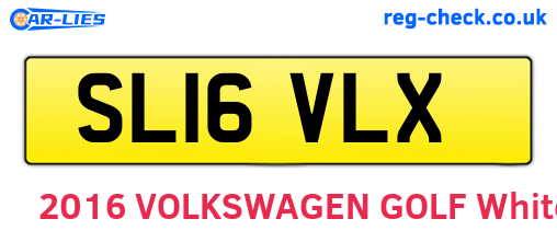 SL16VLX are the vehicle registration plates.