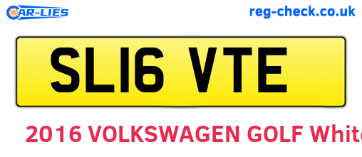 SL16VTE are the vehicle registration plates.