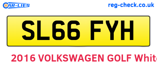 SL66FYH are the vehicle registration plates.
