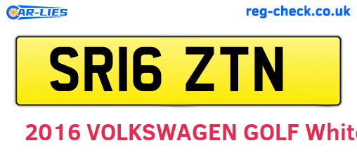 SR16ZTN are the vehicle registration plates.