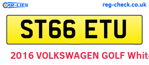 ST66ETU are the vehicle registration plates.