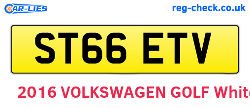 ST66ETV are the vehicle registration plates.