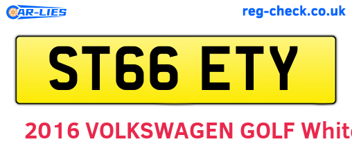 ST66ETY are the vehicle registration plates.