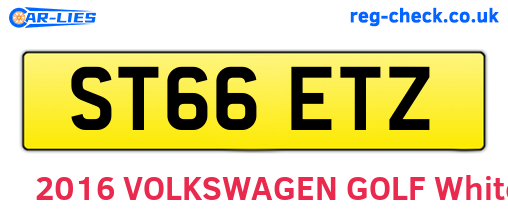 ST66ETZ are the vehicle registration plates.