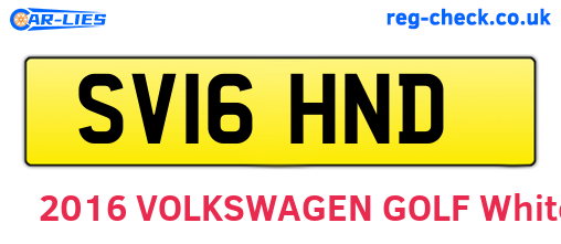 SV16HND are the vehicle registration plates.