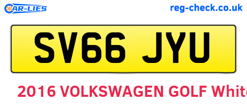 SV66JYU are the vehicle registration plates.