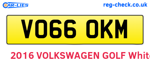 VO66OKM are the vehicle registration plates.