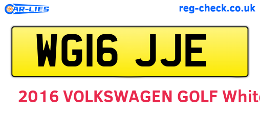 WG16JJE are the vehicle registration plates.