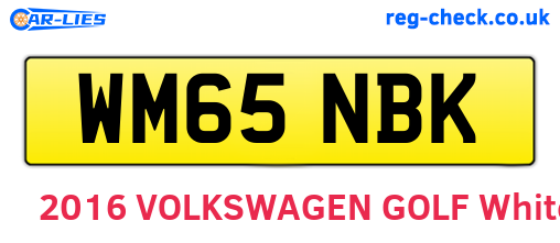 WM65NBK are the vehicle registration plates.