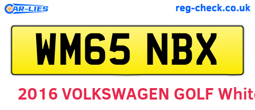 WM65NBX are the vehicle registration plates.