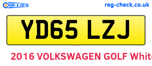 YD65LZJ are the vehicle registration plates.