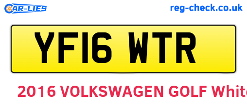 YF16WTR are the vehicle registration plates.