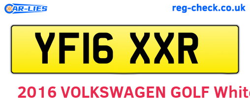 YF16XXR are the vehicle registration plates.