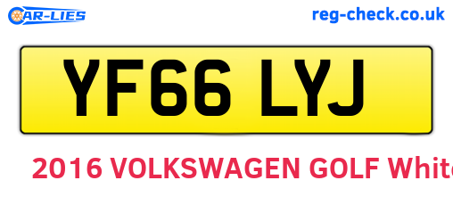 YF66LYJ are the vehicle registration plates.