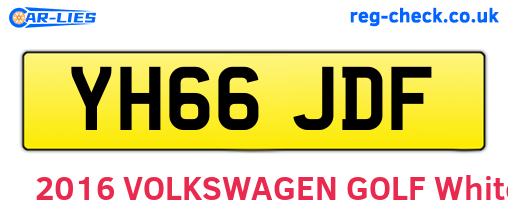 YH66JDF are the vehicle registration plates.