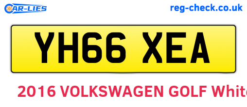 YH66XEA are the vehicle registration plates.