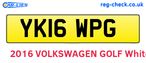 YK16WPG are the vehicle registration plates.