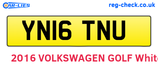 YN16TNU are the vehicle registration plates.