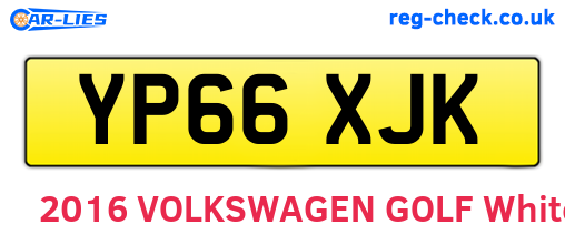 YP66XJK are the vehicle registration plates.